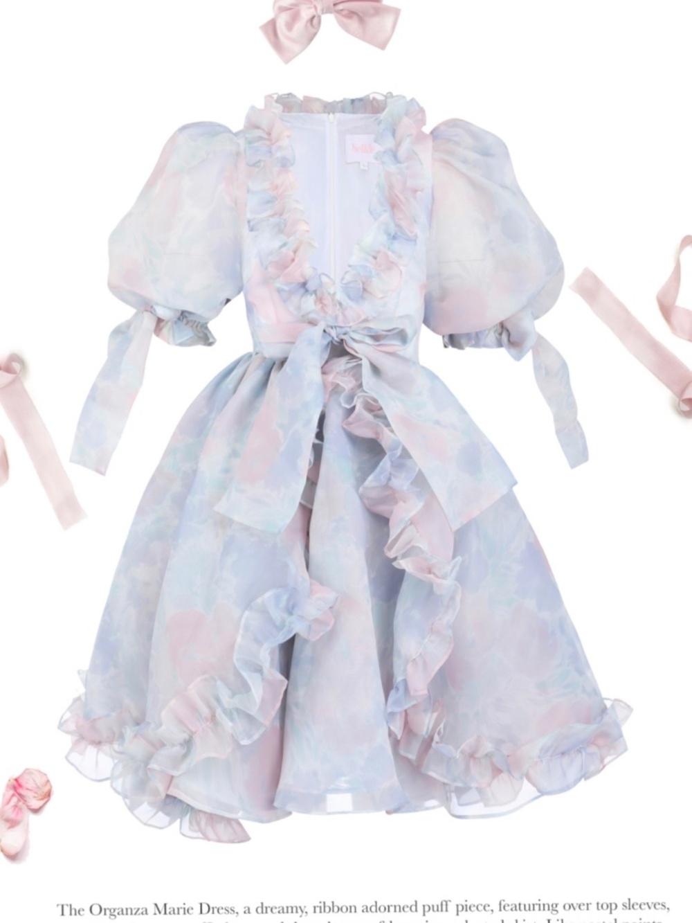 Selkie Marie Organza Watercolor Dress in 5x, BNWT
